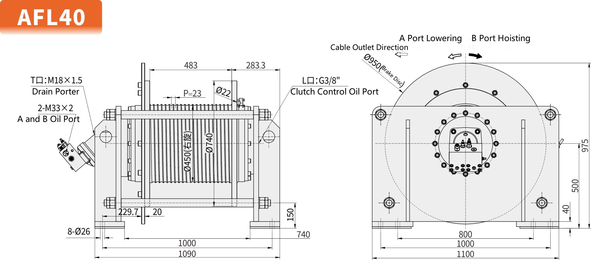 Hydraulic Driven Winch