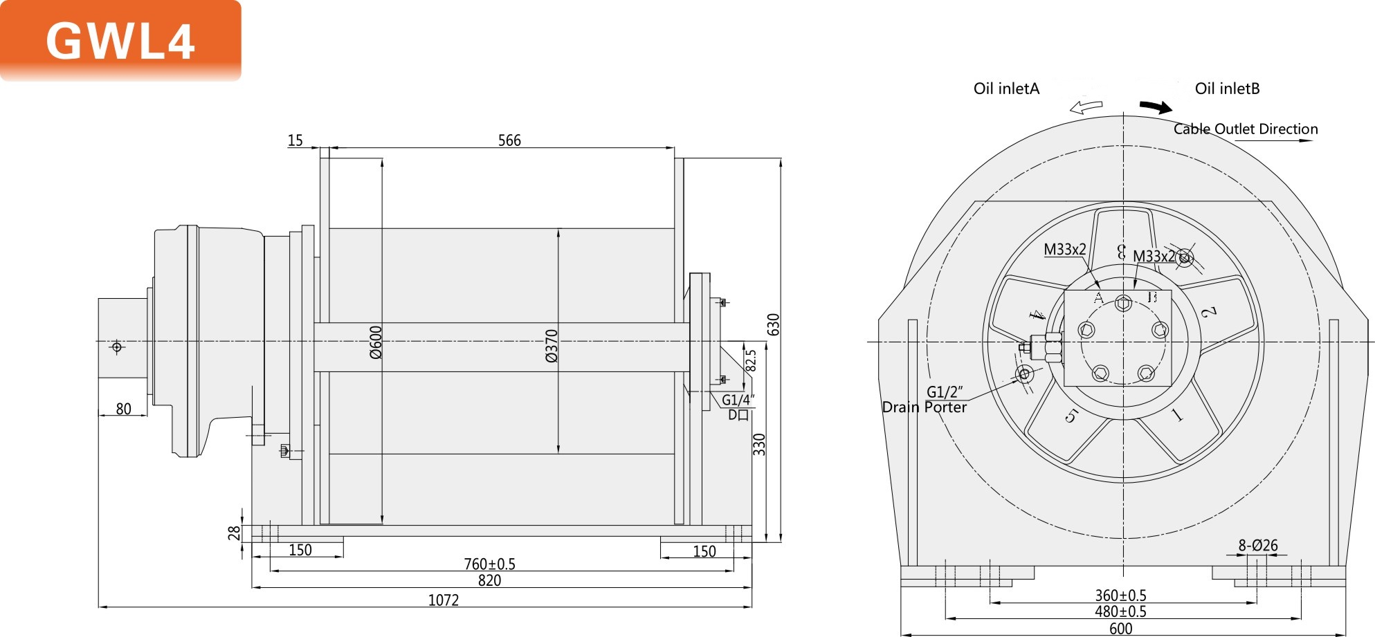 Hydraulic Winch With Clutch1