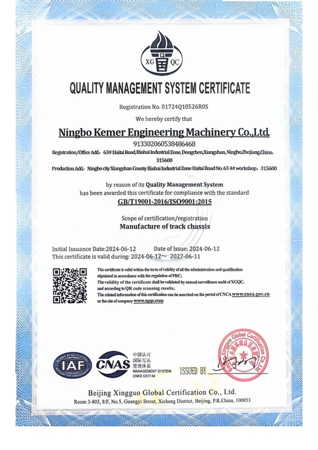 QUALITY MANAGEMENT SYSTEM CERTIFICATE