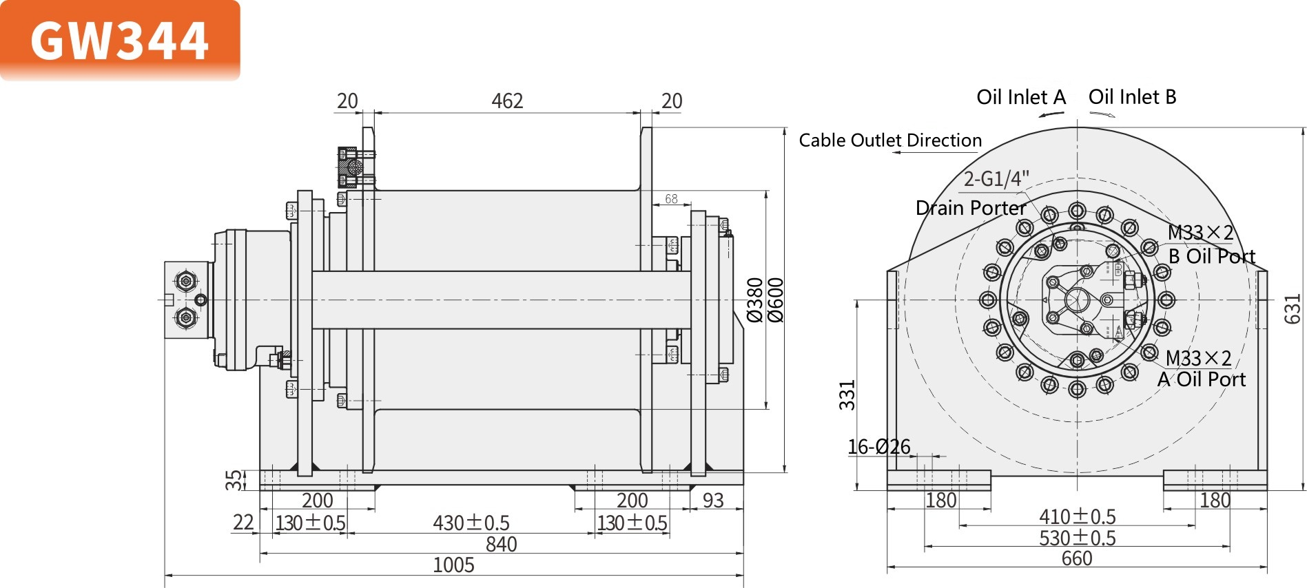 Hydraulic Hoisting Winch