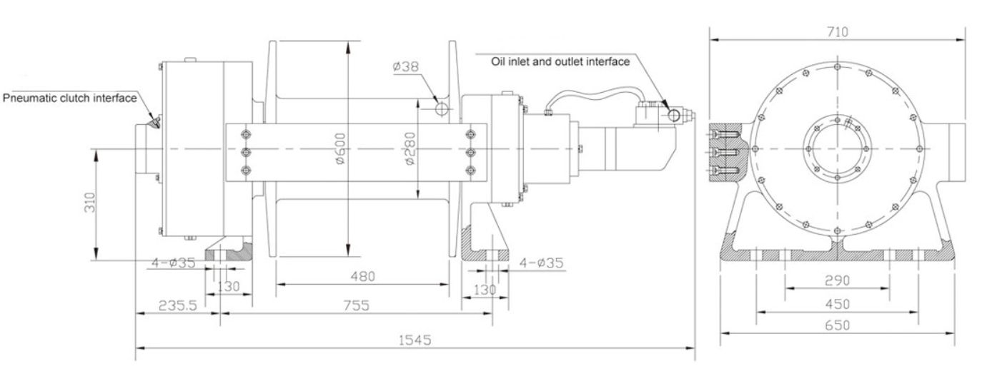 Hydraulic Rope Recovery Winch