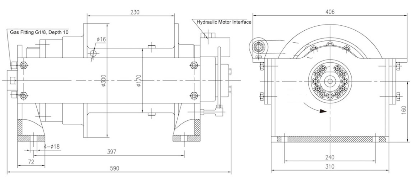 Hydraulic Recovery Winch