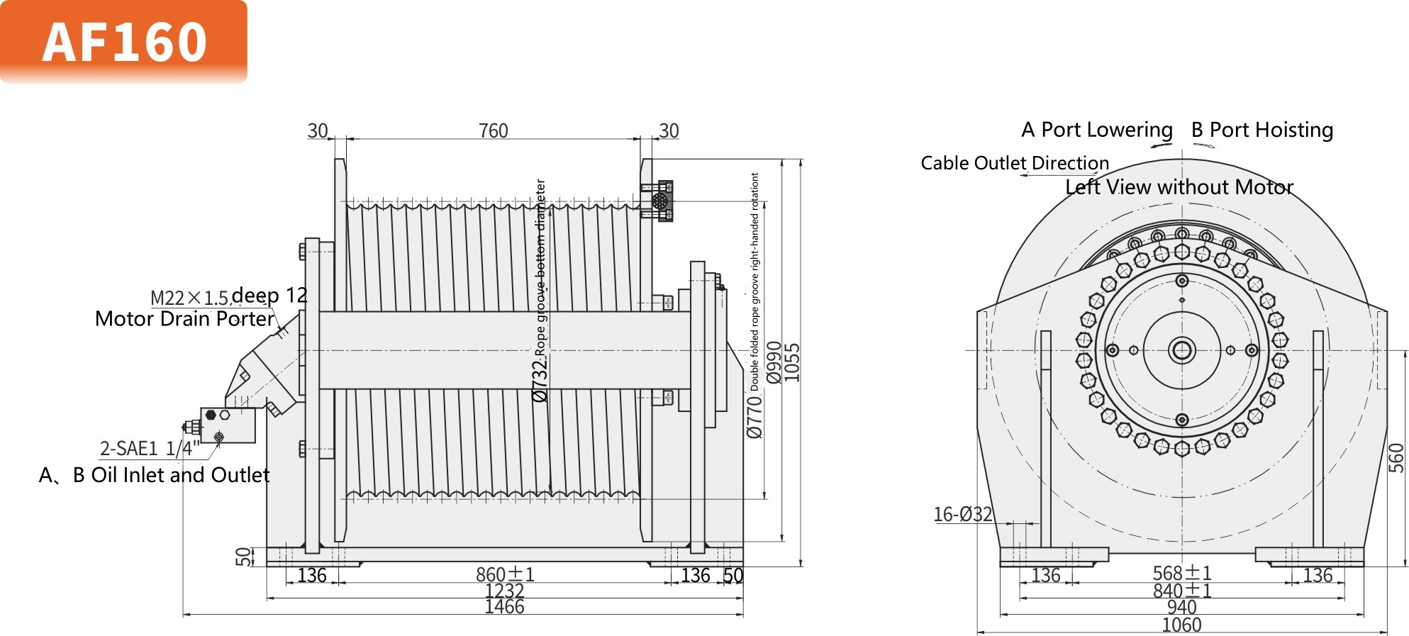 30 Ton Hydraulic Winch
