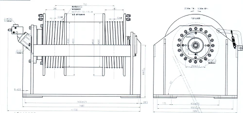 16T Double - Drum Hydraulic Winch (7)